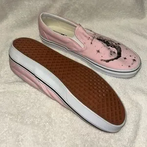 Hand painted custom pink Vans size 10.5 men’s Vans | Shoes | Hand Painted Custom Pink Vans Size 5 Mens  main image 2